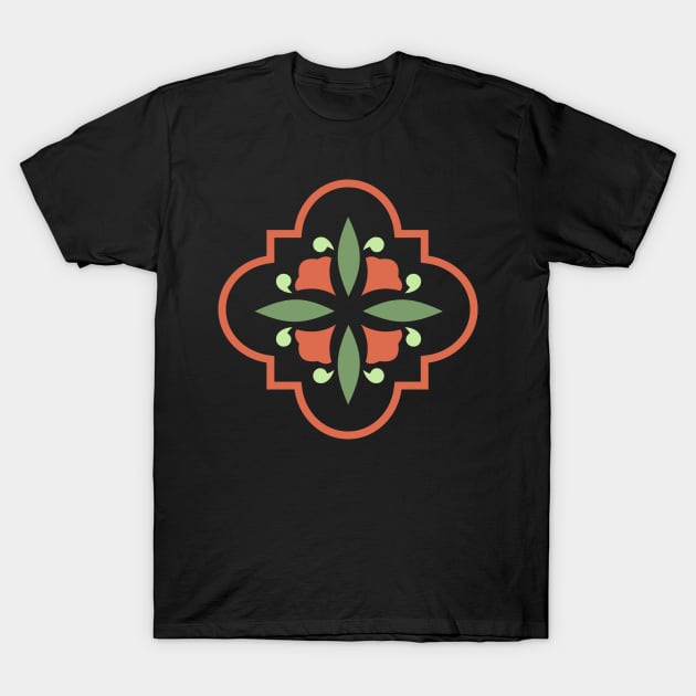 Art Deco Flower T-Shirt by evisionarts